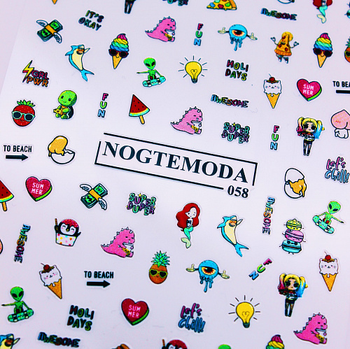 «BF» Наклейки (стикер) 058 Nogtemoda