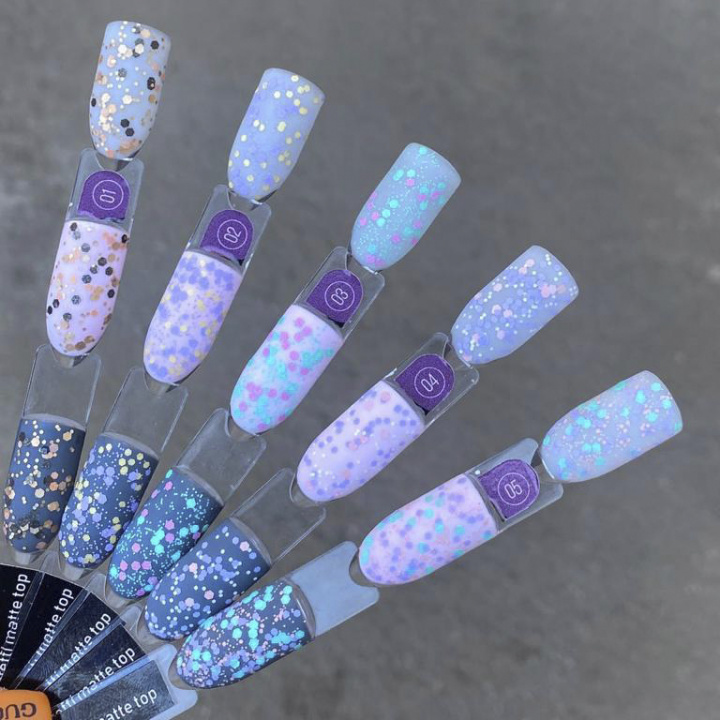 Топ Confetti matte 03 TopShopNails, 15мл