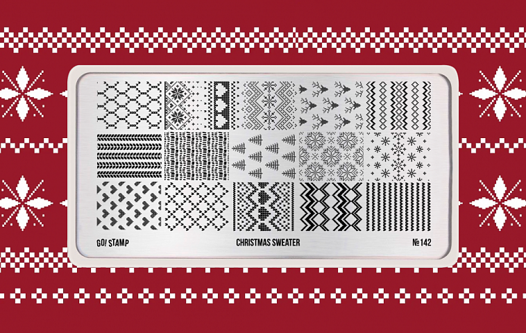 «BF» Пластина для стемпинга Go! Stamp 142 Christmas Sweater