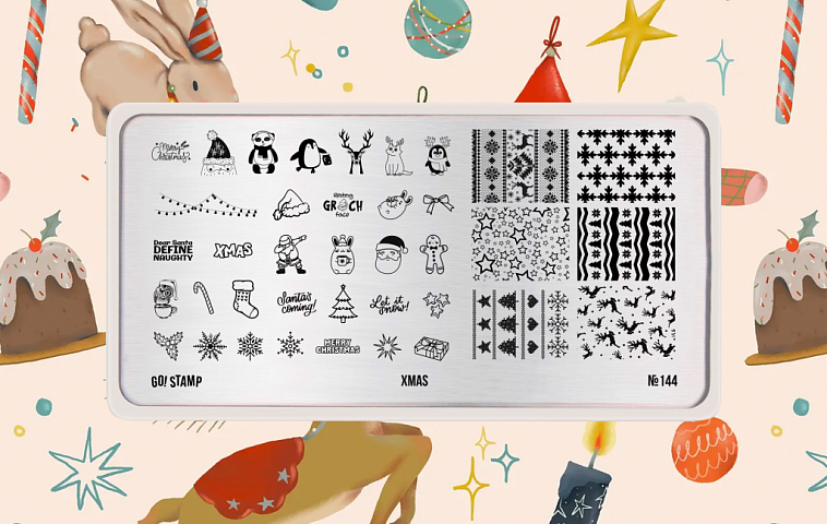 «BF» Пластина для стемпинга Go! Stamp 144 Xmas