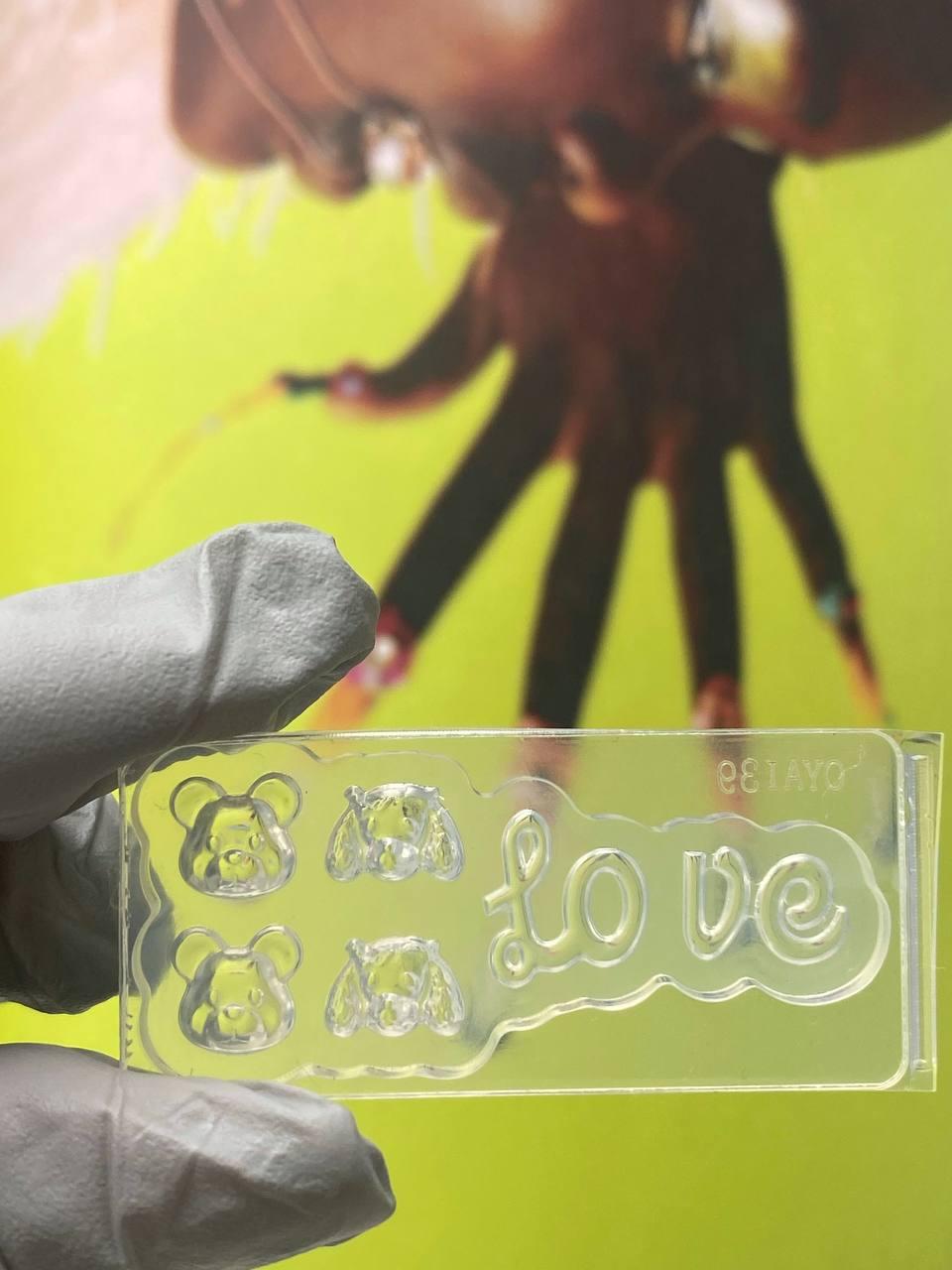 «BF» Силиконовая форма для 3D дизайна (мишки LOVE)