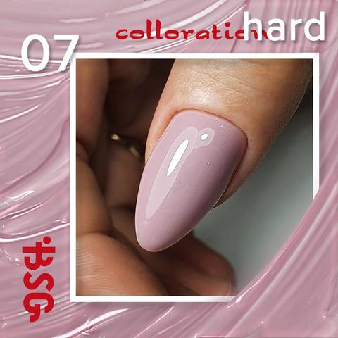 Цветная жесткая база Colloration Hard №07 - Пудрово-розовый с лиловой ноткой BSG, 20мл