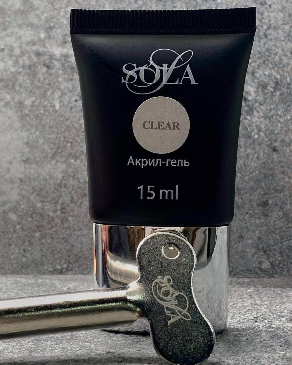 «BF» Акрил-гель CLEAR SOLAlove, 50гр (+ключ)