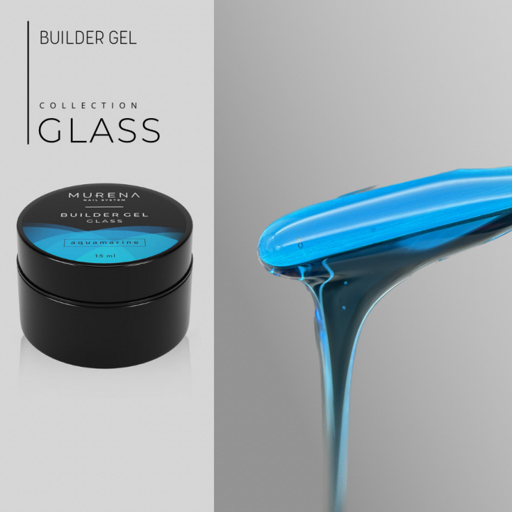 Гель Builder Gel Glass aquamarine MURENA, 15мл
