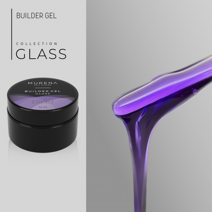 Гель Builder Gel Glass violet MURENA, 15мл