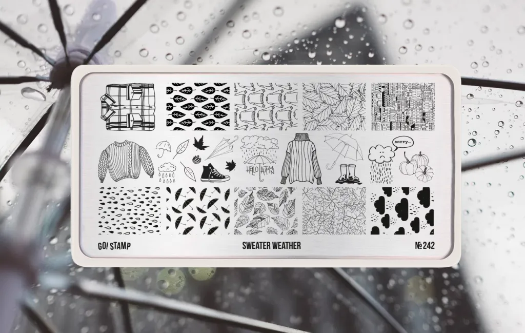 «BF» Пластина для стемпинга Go! Stamp 242 Sweater Weather