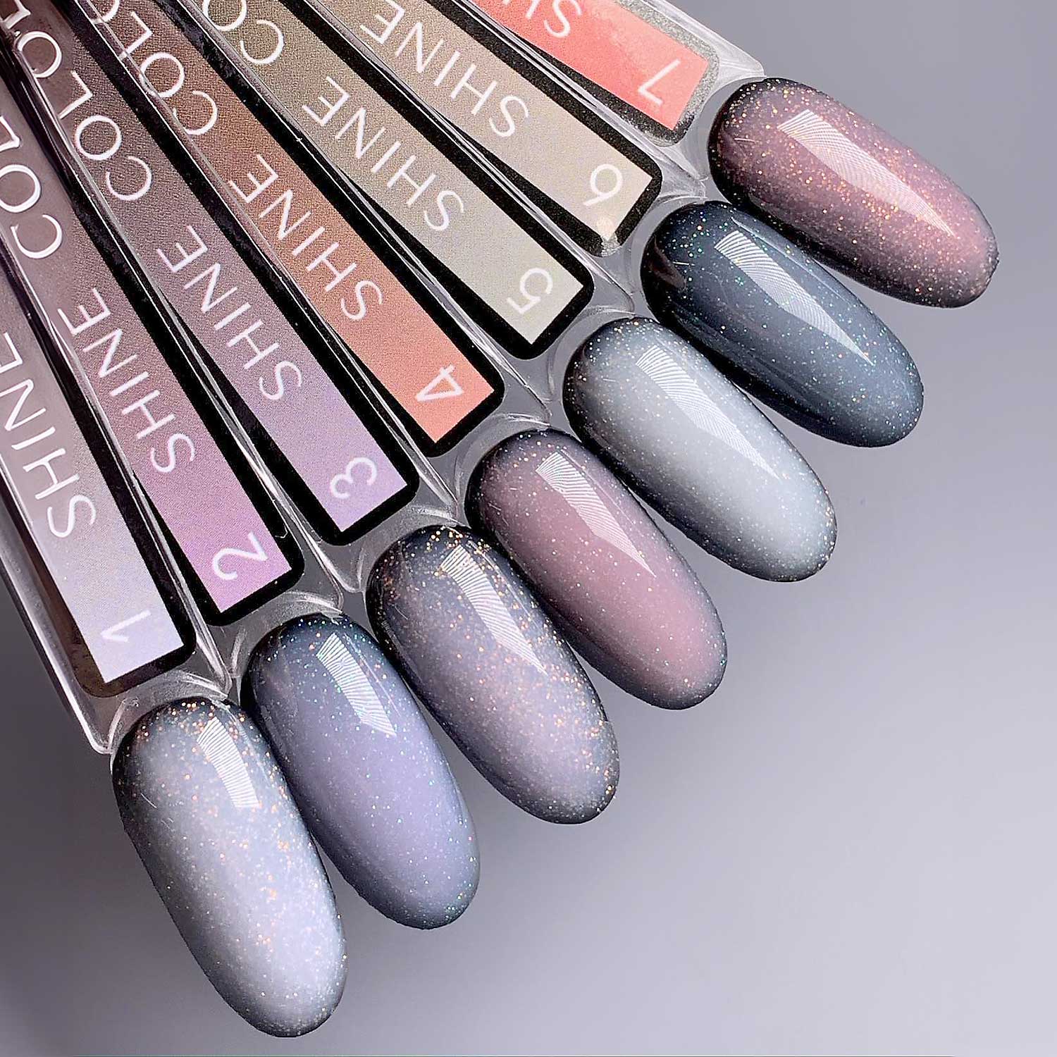 Цветной топ Shine Color Top 6 (молочный) Nartist, 6мл
