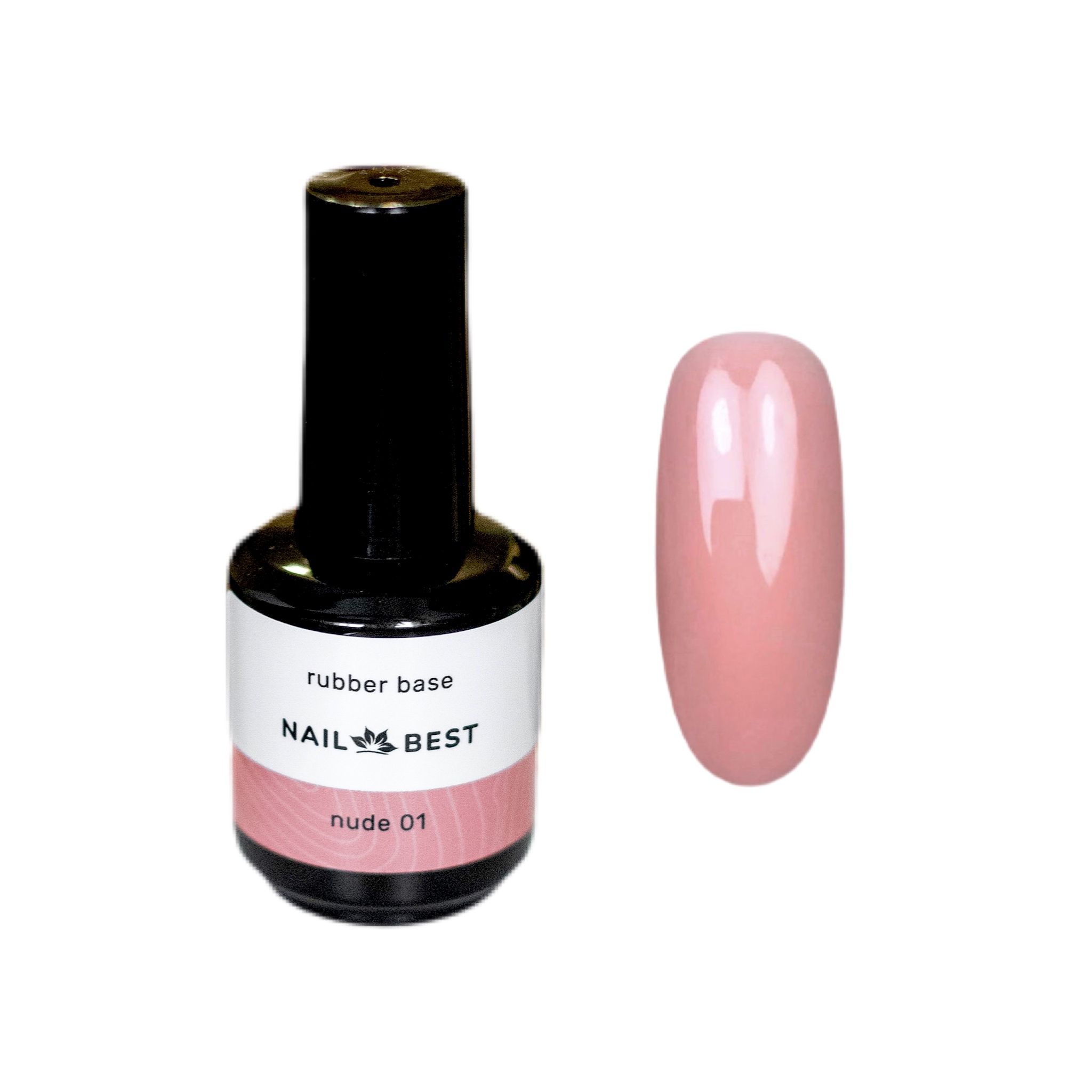 «BF» Нюдовая каучуковая камуфлирующая база Nude Rubber Base №01 Nail Best, 15гр