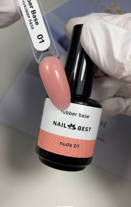 «BF» Нюдовая каучуковая камуфлирующая база Nude Rubber Base №01 Nail Best, 15гр