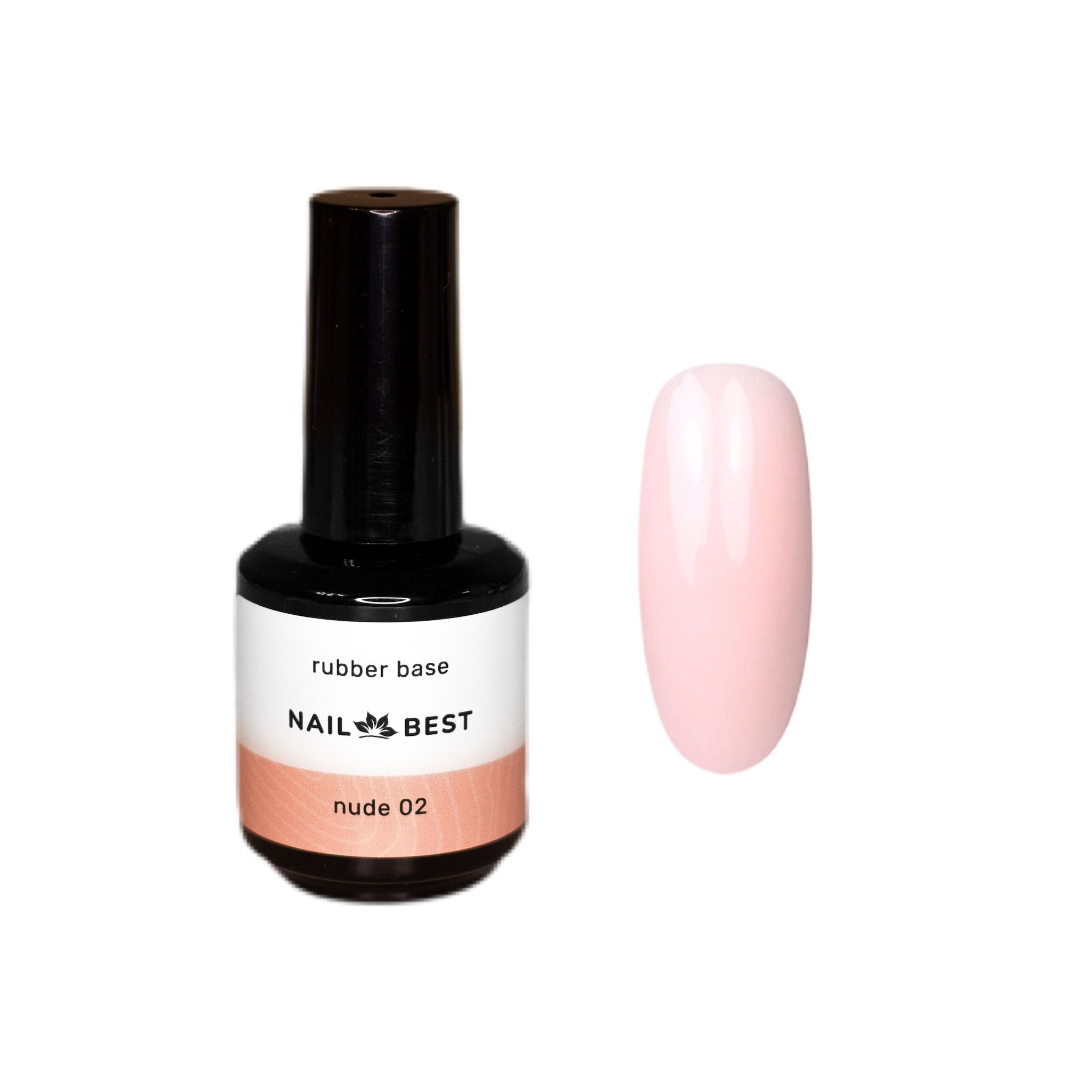 «BF» Нюдовая каучуковая камуфлирующая база Nude Rubber Base №02 Nail Best, 15гр