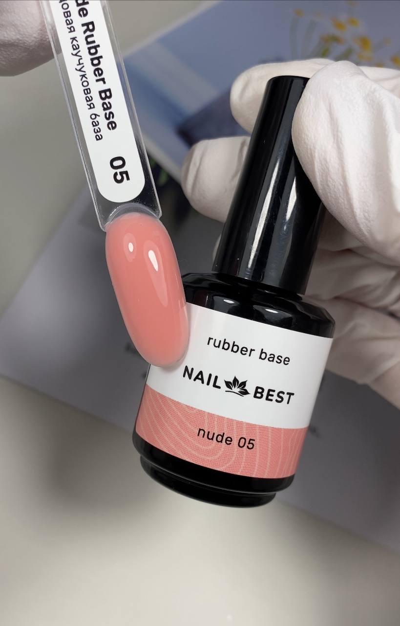 «BF» Нюдовая каучуковая камуфлирующая база Nude Rubber Base №05 Nail Best, 15гр