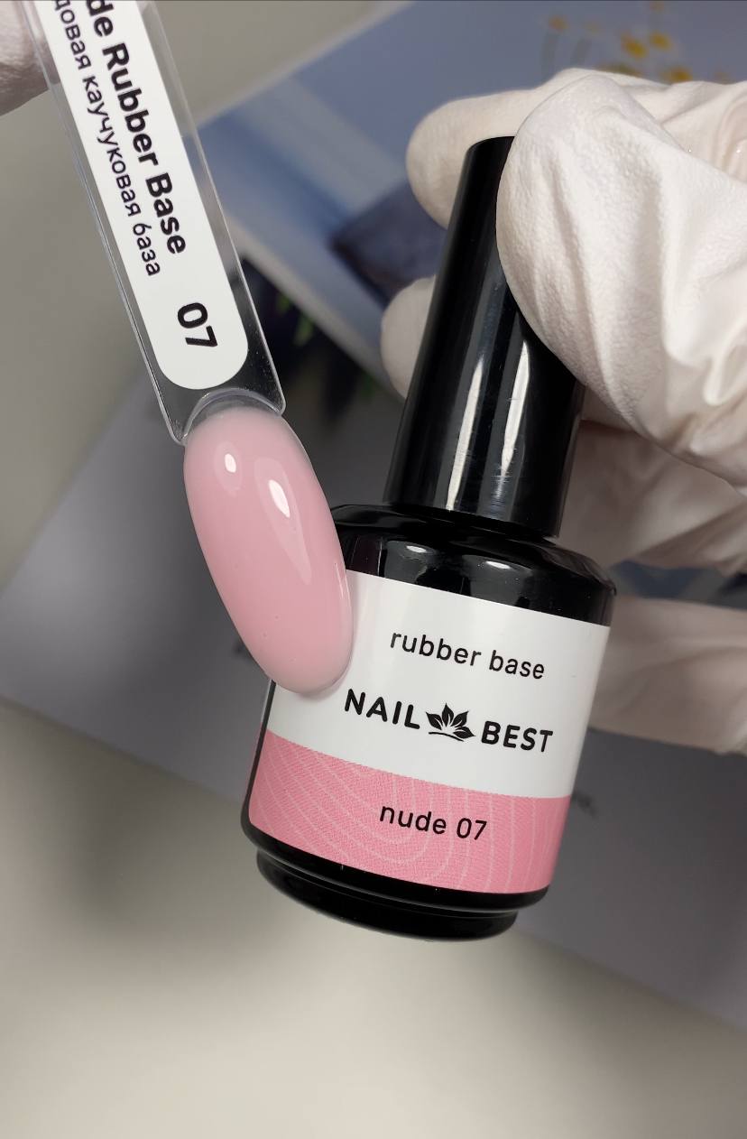 «BF» Нюдовая каучуковая камуфлирующая база Nude Rubber Base №07 Nail Best, 15гр
