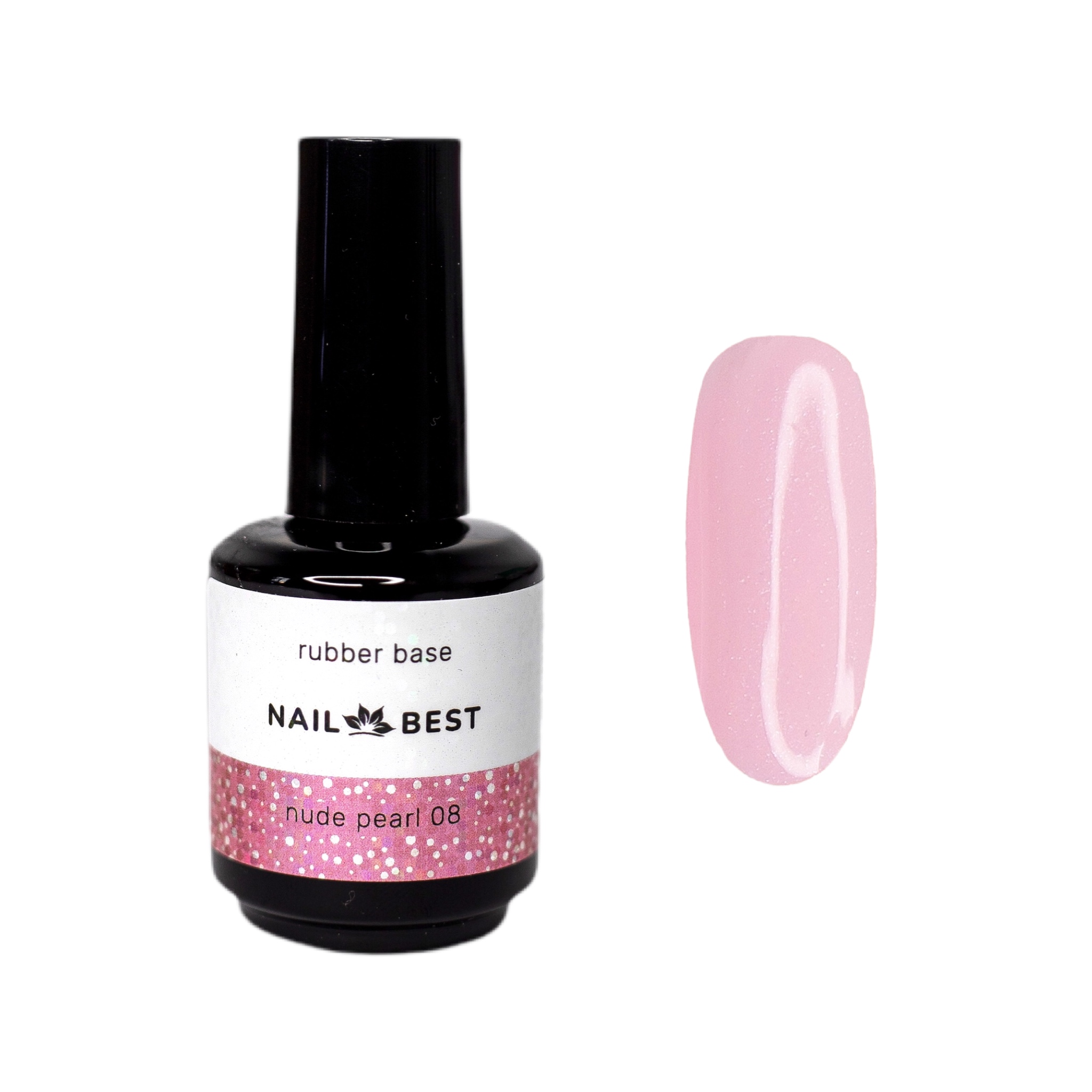 «BF» Нюдовая каучуковая камуфлирующая база Nude Rubber Base №08 Nail Best, 15гр