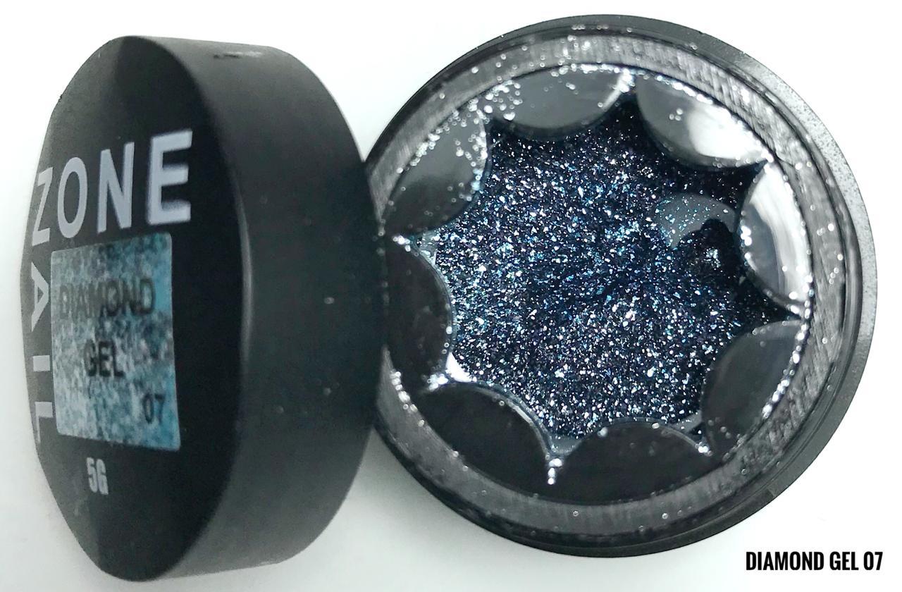 «BF» Глиттер-гель OneNail Diamond Gel 07, 5г