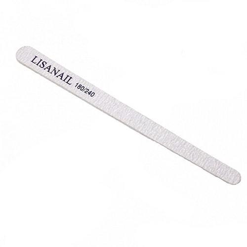 Пилка зауженная LisaNail 180/240грит, 1шт