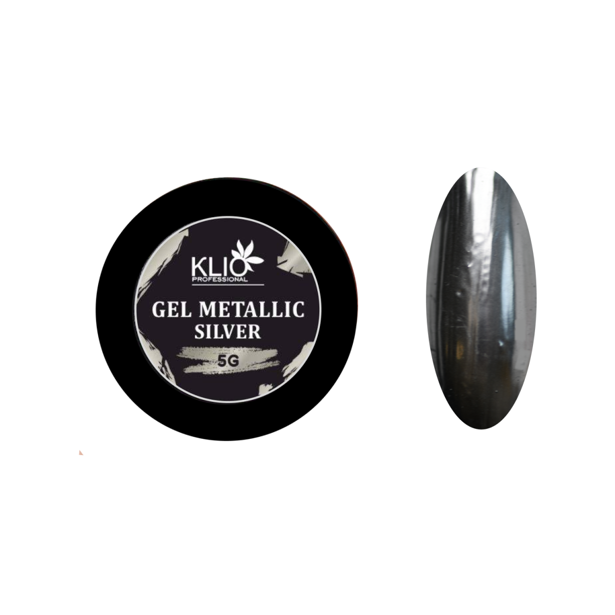 SALE Гель-краска GEL METALLIC SILVER KLIO, 5гр