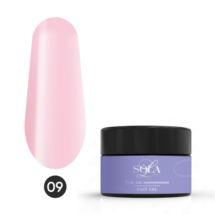 Тестер Гель для наращивания Fast Gel 09 SOLAlove, 5гр