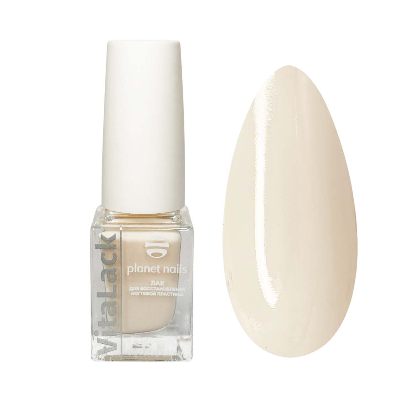 Лак-восстановитель для ногтей VitaLack молочный 01 Planet Nails, 10мл